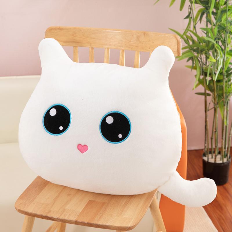 Cute Cat Throw Pillow Cross-border Cute Head Kitten Plush Toy Scratcher Doll Sofa Cushion Doll