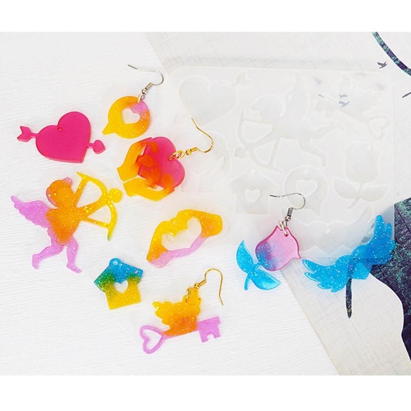 Versatile Resin Casting Mold DIY Earrings Pendant Mold Valentine's Day Epoxy Molds Perfect for Creating Jewelry Earrings