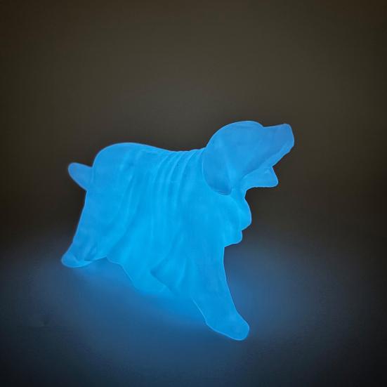 Ghost Dog Figurine Glow-in-the-dark Halloween Dog Ghost Statue Spooky Dog Ornament for Home Shelf Mantel Decoration
