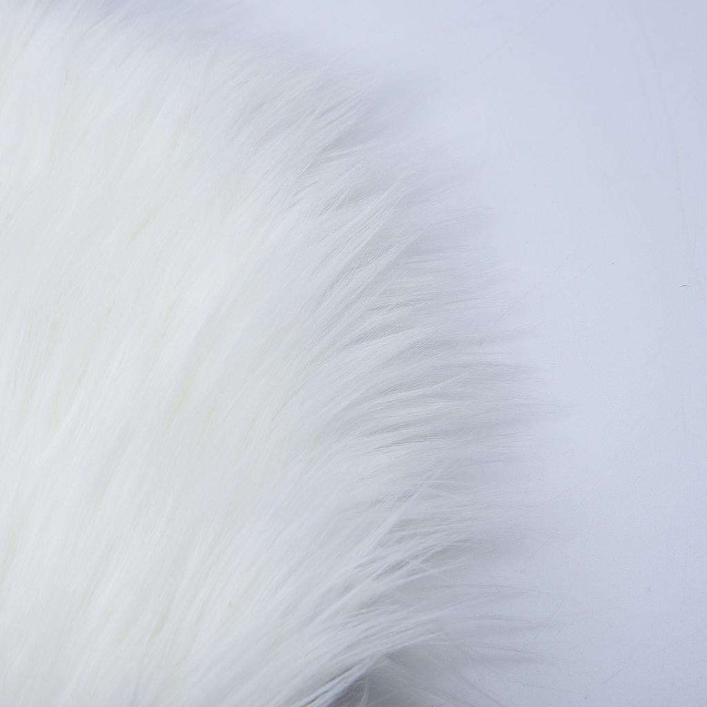 Faux Round Rug for Bedroom Living Room or Study Space On Hard Flooring