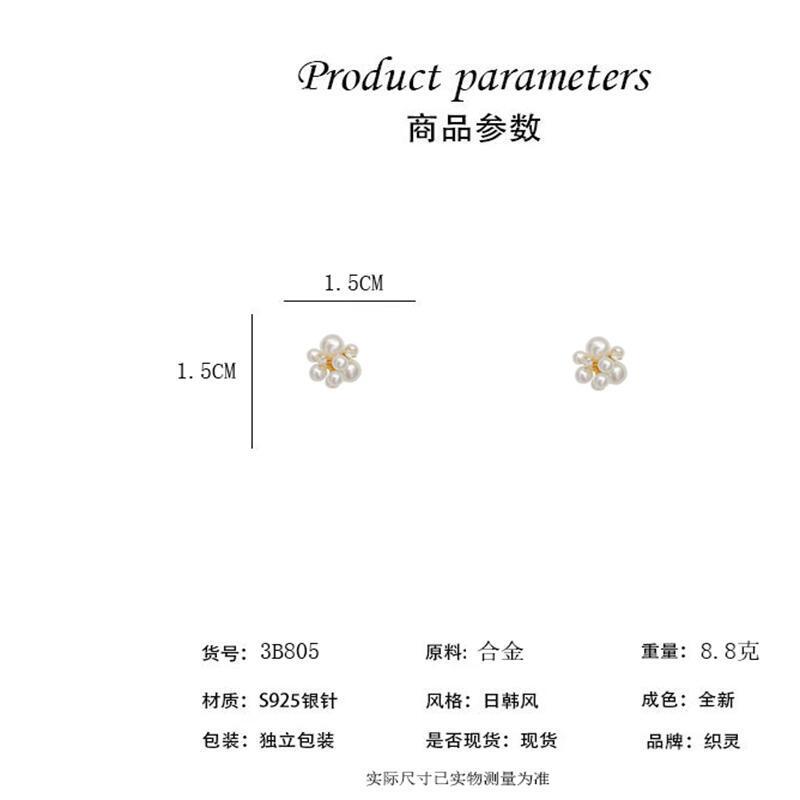 Korean Temperament Niche Design Pearl Earrings Women's Autumn and Winter Earrings High-end Stud Earrings New Trendy