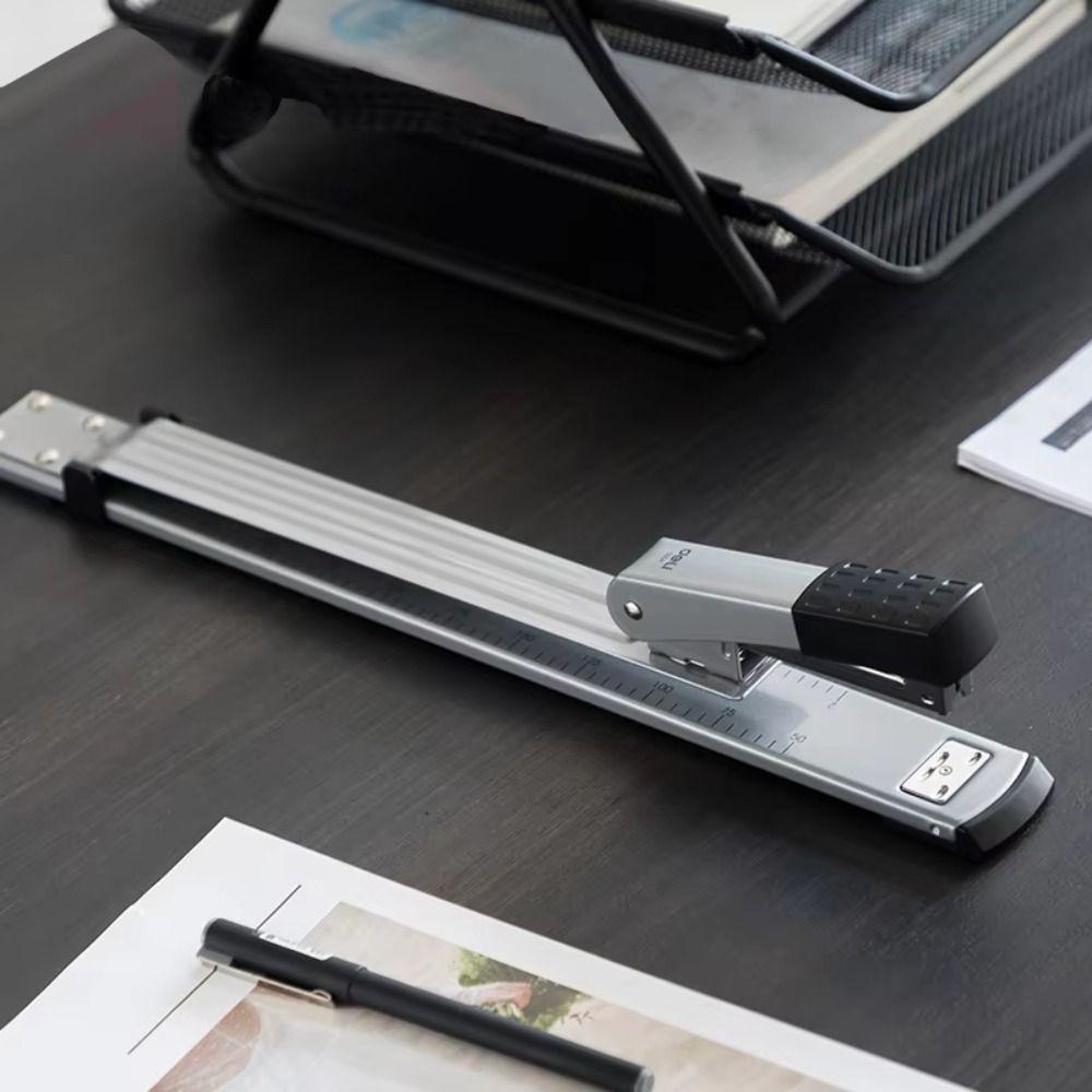 Metal Body Long Reach Stapler 20 Sheet Capacity Paper Stapler Long Arm Stapler  Binding Supplies