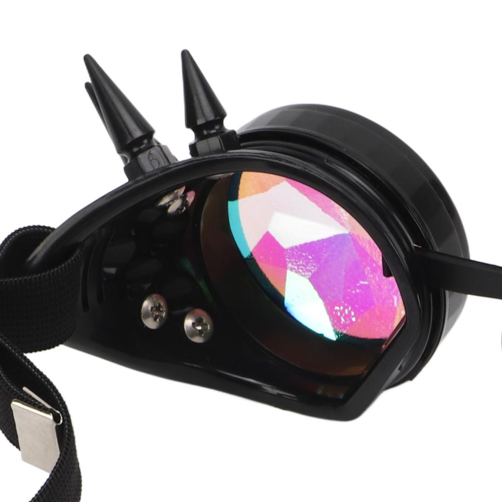 Steampunk Goggles Retro PC ABS with Elastic Band Kaleidoscope   Glasses for Party
