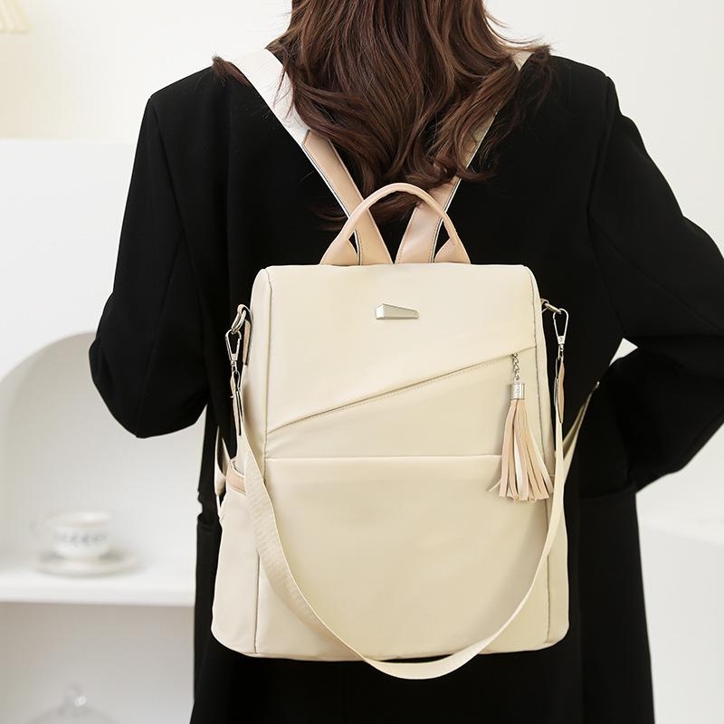 Large Capacity Casual Backpack, Urban Simple Commuter Women's Shoulder Bag, Multi-functional Fashion Versatile Hand Carry Backpack