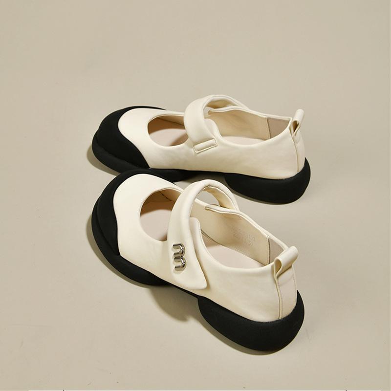 Mary Jane shoes women's 2025 new spring and summer sandals platform-soled small leather shoes Velcro not tired feet women's shoes soft-soled single s