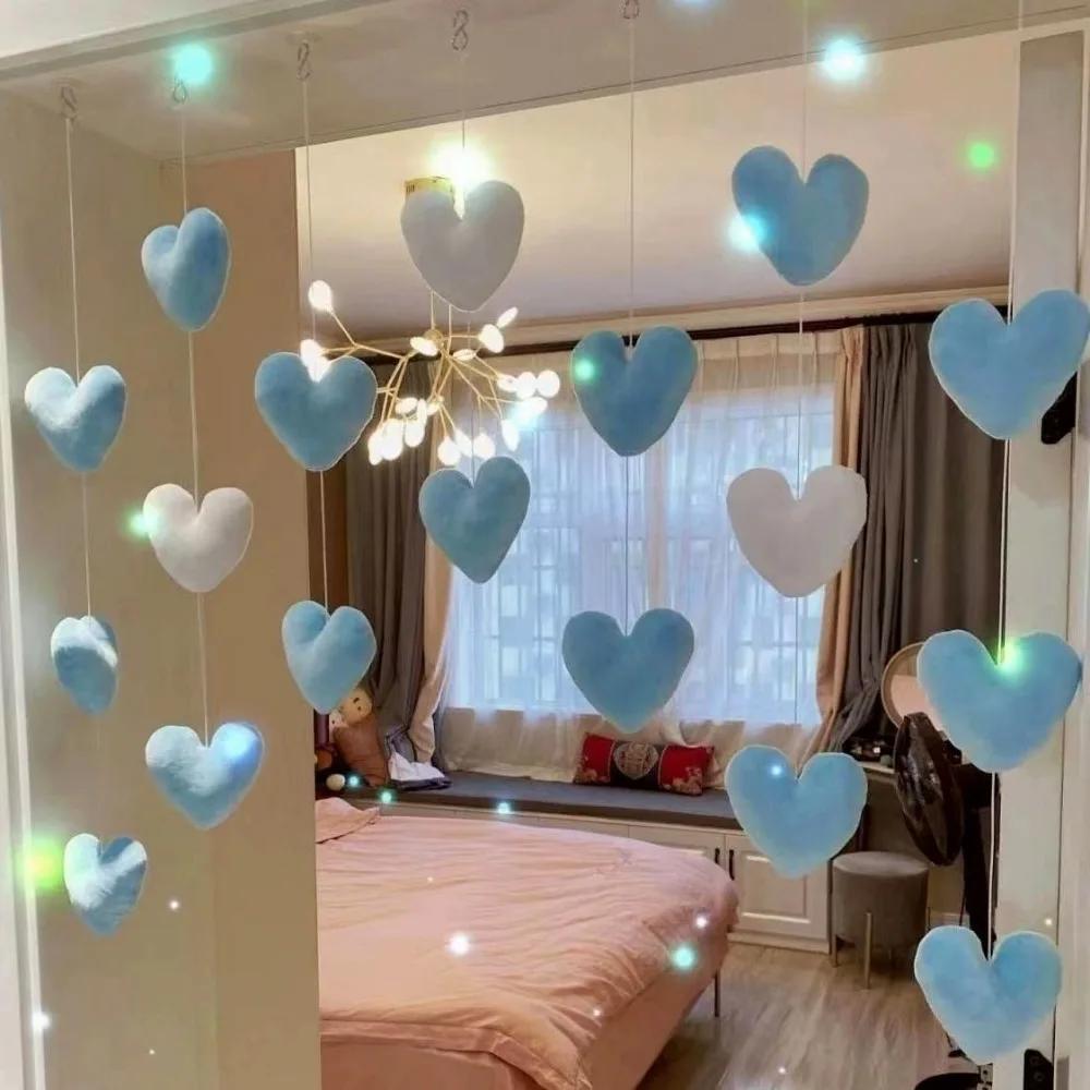 Exquisite Heart - Shaped Door Hanging Korean -Dainty String Pendant Fashionable Room Divider Girls' Bedrooms Home Decor Items