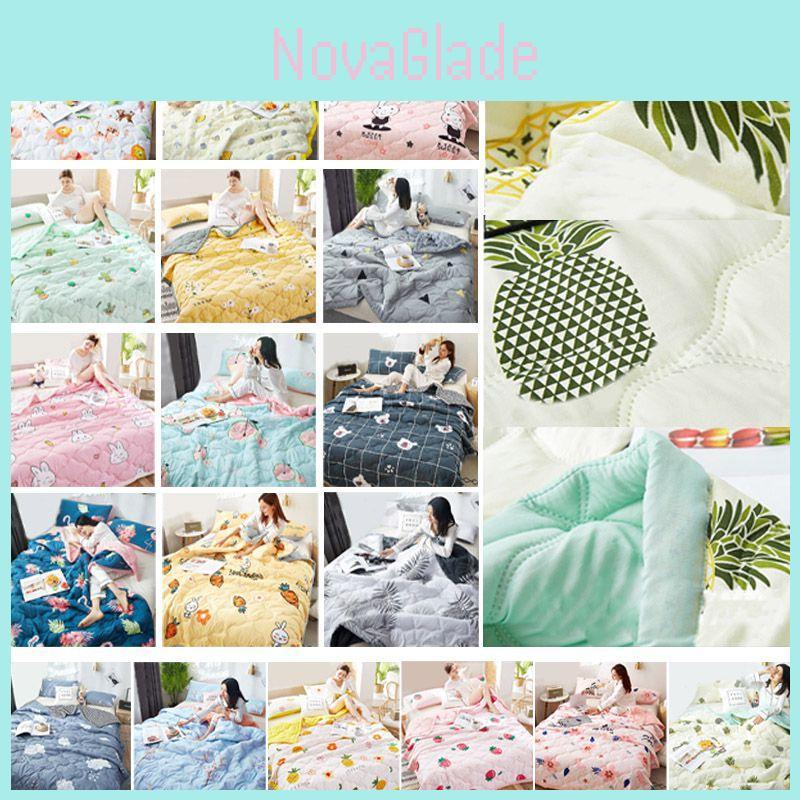 Breathable Cotton Blend Summer Quilt Lightweight Duvet For All Seasons Comfort