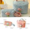 Women'S Tulip Flowers Pouch Large Capacity Travel Cosmetic Bag Zipper Bags Portable Storage Make Up Organizer