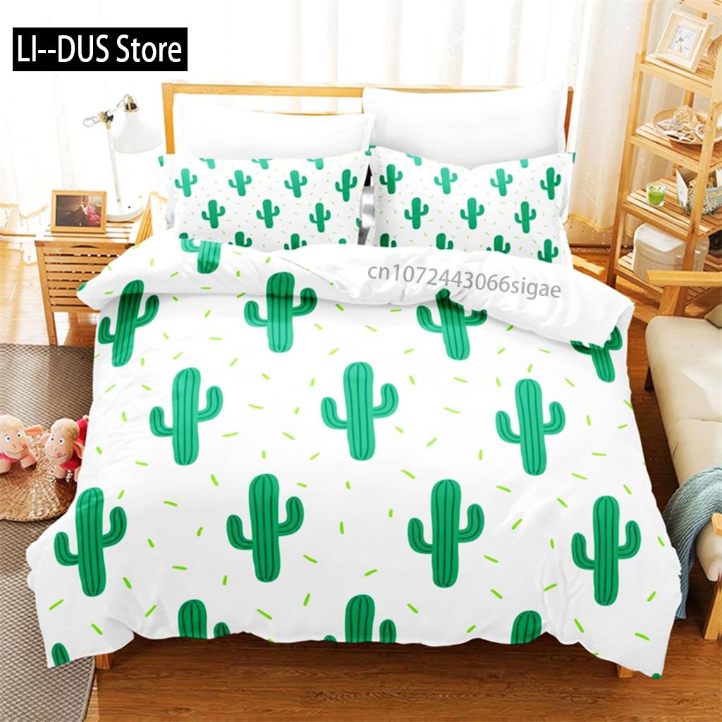 Tropical Cactus Bedding Set Duvet Cover Set 3d Bedding Digital Printing Queen Size Bedding Set Fashion Design