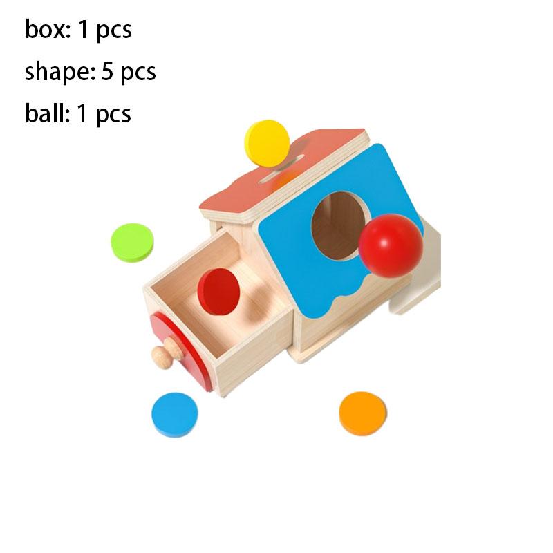 

Wooden Building Box Block Early Childhood Education Color Shape Shape Cognition Style B