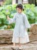 Mädchen Herbst 2025 Langarm Cheongsam Hanfu Prinzessinnenkleid
