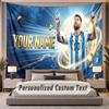 Gepersonaliseerd Textiel Lionel Messi met Naam Polyester Wandkleed Voor Slaapkamer en Kamer