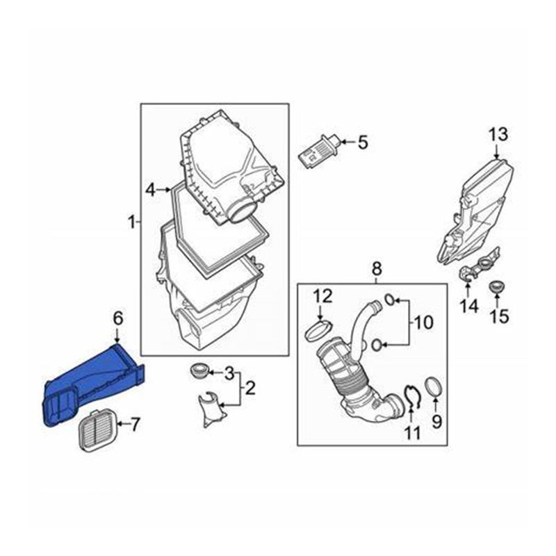 13718635093 Engine Air Duct Air Vent Duct Air Inlet Duct for BMW X3 Series G08 X7 G07 X6 G06 X5 G05 X3 G01 X4 G02 Brand New
