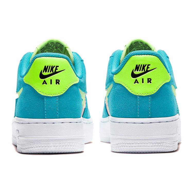 Nike Air Force 1 Low Grade School 'Transparent Blue Swoosh' (Unisex) Kids' Skateboarding Shoes CJ4093 300