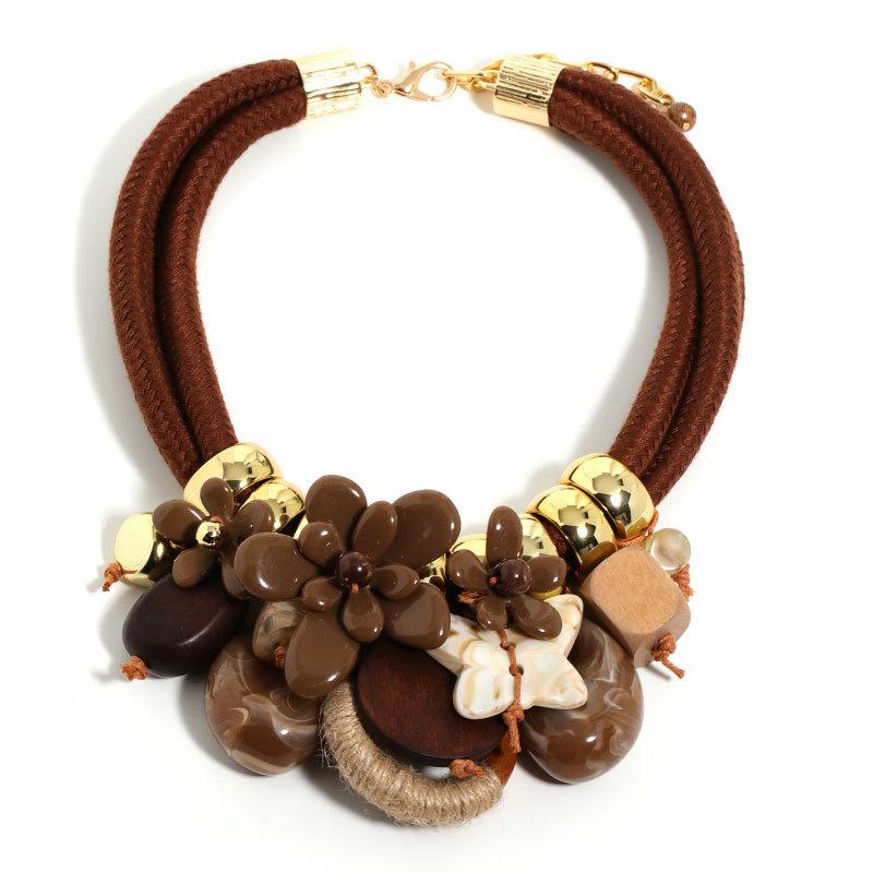 

Многослойное акриловое ожерелье с цветком и бабочкой для женщин и девушек, трендовые аксессуары для вечеринок, подарок