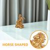 Golden Horse Figurine for Wealth & Luck, 2026 Resin Statue with Chinese New Year Blessing, Symbolizes Prosperity for Home Office