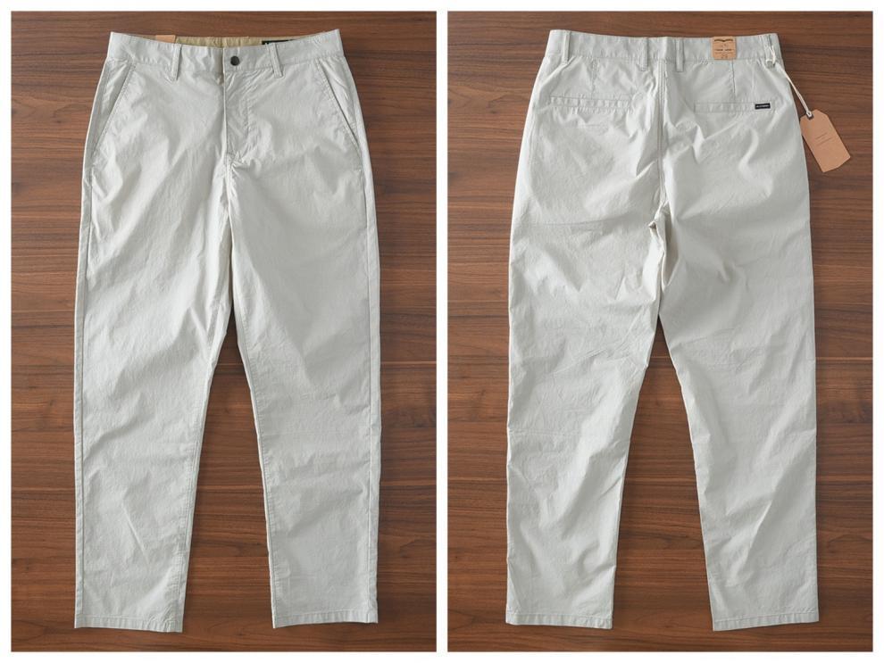 2025 Men's Summer Gray Elastic Straight-Leg Quick-Dry Casual Pants