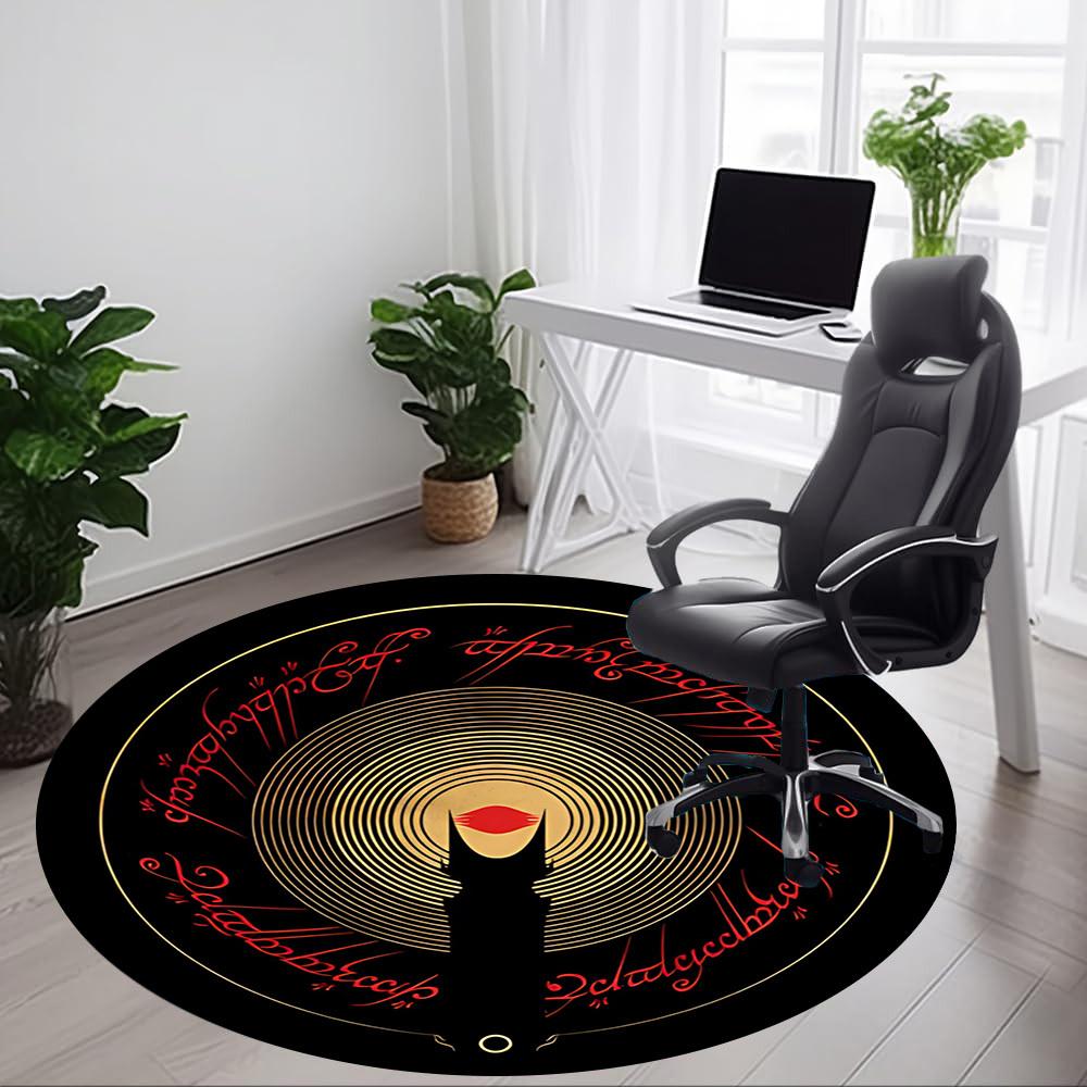 1pc The Lord of the Rings Office Round Area Rug, Under Office Chairs Bedroom Living Room Home Decor, Room Deco, Available In Various Sizes