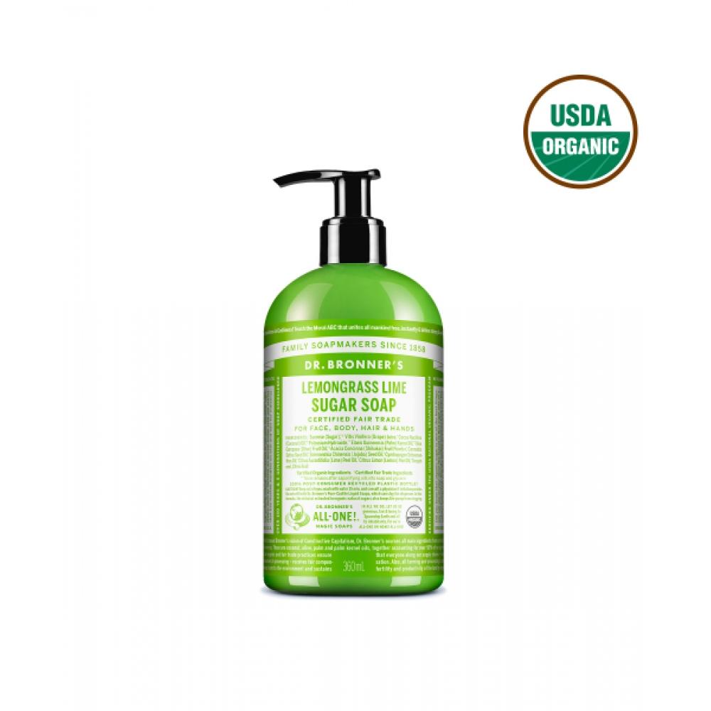 Dr.bronner S [face   Body cleanSer] lemongraSS Lime Sugar Soap 360ml