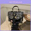 Leather Pu Contemporary Small Leopard Print Handbag For Women Versatile Daily Accessory Use
