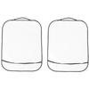 Set of 2 Child Seat Covers, Protective Mat, Child Seat Backrest Protection, PE Film, Anti-Kick, Skidproof, Dustproof, Easy Installation, Transparent