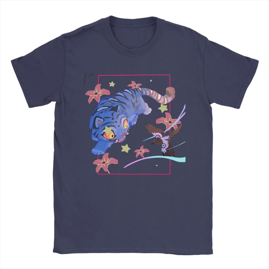 Huntrix Kpop Demon Hunters Derpy Tiger and Bird T Shirts Unisex Cotton Unique T-Shirt Crew Neck Tee Shirt Short Sleeve Clothes