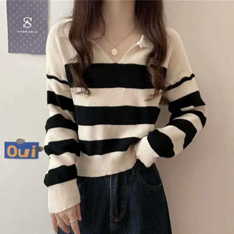 

2025 Women s Slimming Color Block Knit Top - Early Autumn/Winter Tummy Covering Base Layer S абрикосовий