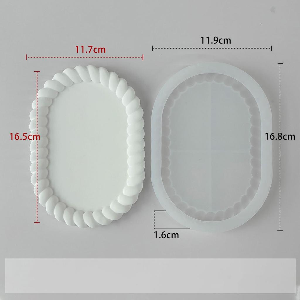Bubble Storage Tray Silicone Mold DIY Resin Plaster Cement Gift Casting Mould Round Flower Cloud Heart Shape Coaster Home Decor