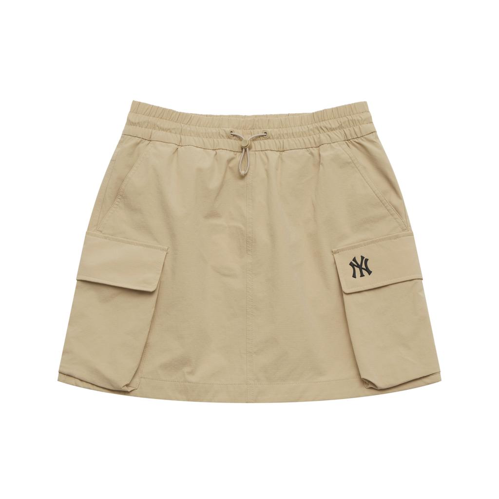 New MLB New York Yankees Basic Collection SS25 Cargo Short Skirts Women's Beige 3FSKB0153-50SAS