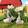 2 Pcs Duck Garden Stakes 2D Cartoon Duck Sign