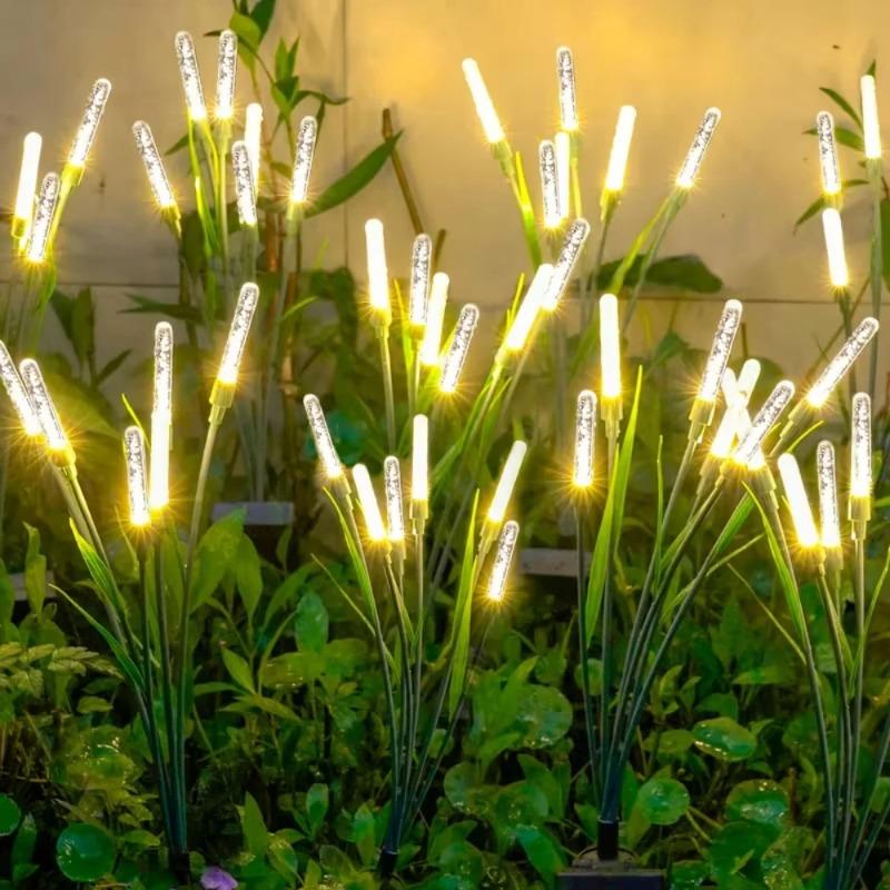 1PC Solar Bubble Reed Garden Lights Warm White RGB Outdoor Waterproof LED Pathway Lights for Yard Patio Lawn Landscape Decor