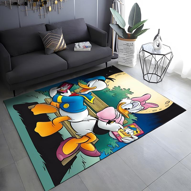 Cute Donald Duck Pattern Printed Carpets Bedroom Play Mats Rug Bedroom Decor Carpet Livingroom Rug Crawl Mat Gift Rug Potdemiel