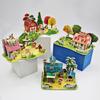 3D Paper Assembly House Model Children DIY Paper Building Architecture Model Kids Early Educational Toy Type 2