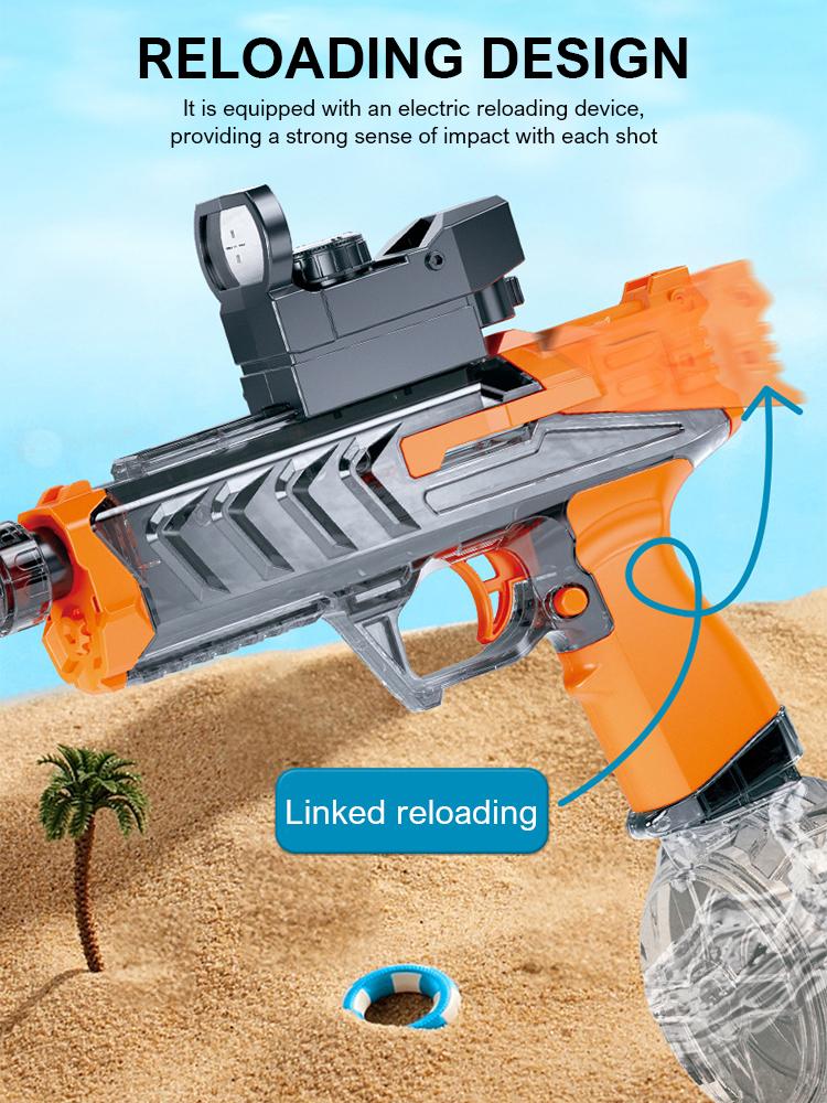 Battle Electric Water Guns,Water Gun Cool Light-Up& Smoke Effect High Capacity Squirt Guns Summer Outdoor Beach Toy for Adult