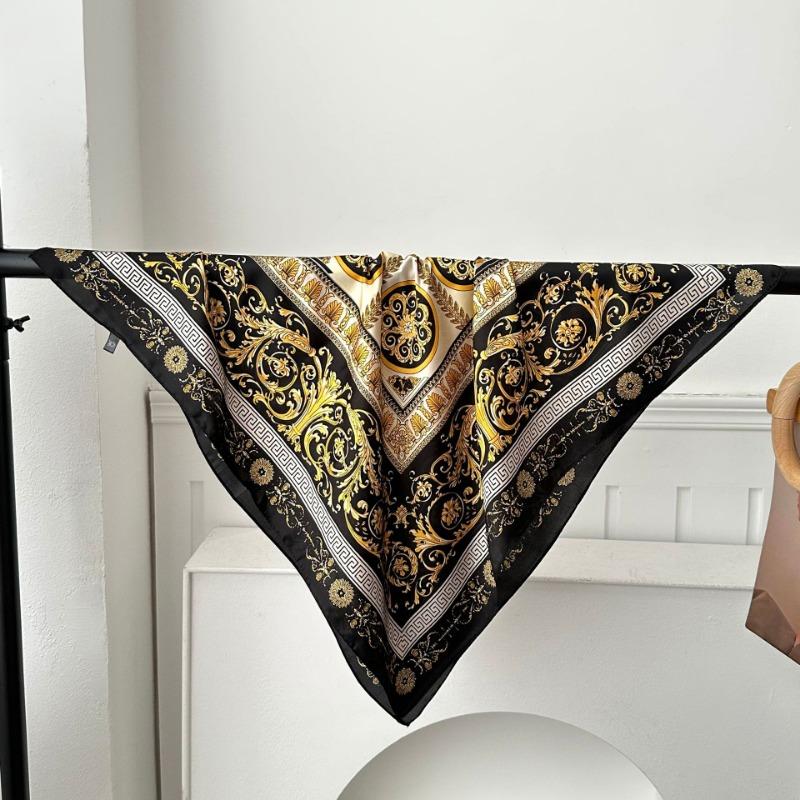 Polka Dot Silk Scarf Square Scarf High-end New Versatile Decorative Scarf Scarf Scarf Neck Cashew Flower Scarf Shawl Can Be Used As a Tube Top