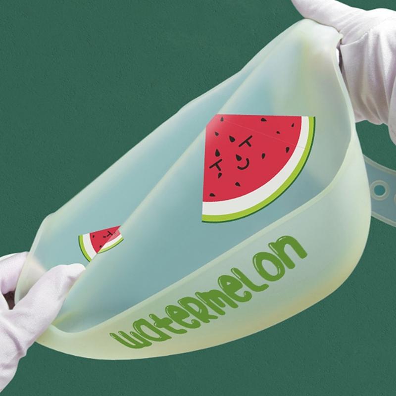 Baby Silicone Bib Cartoon Feeding Bib Waterproof Infant Boy Girl Washable Bib Food Spill Protective Bib with Food Pocket