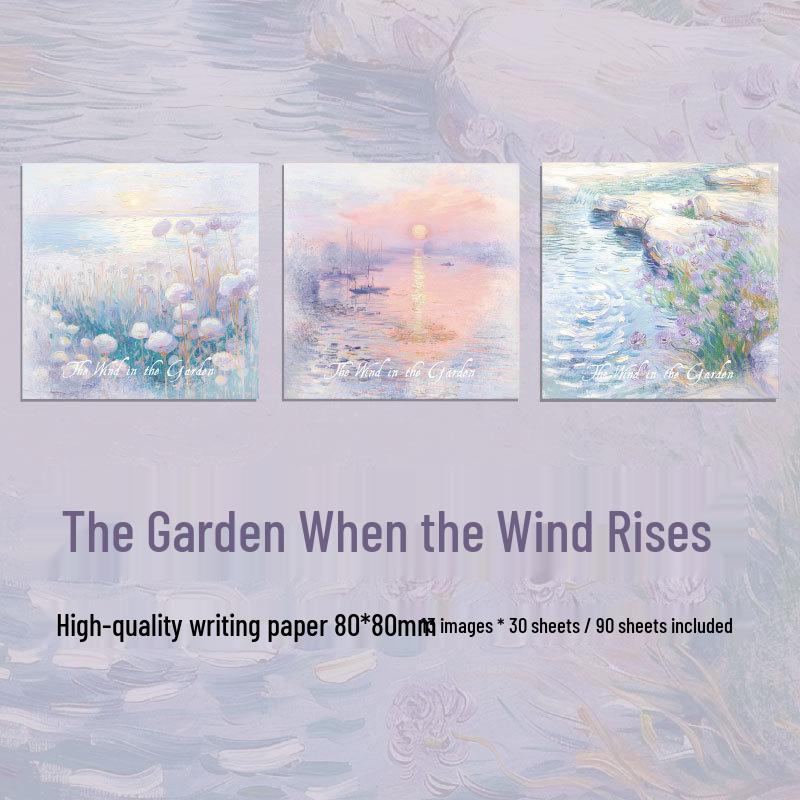 

Mr. Paper Light s Dream Series Oil Painting Sticky Notes - Three Pack