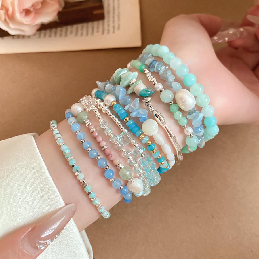 Elegant Shallow Sea Pearl Bracelet: Exquisite Beaded Pull String Design for a Sophisticated Touch