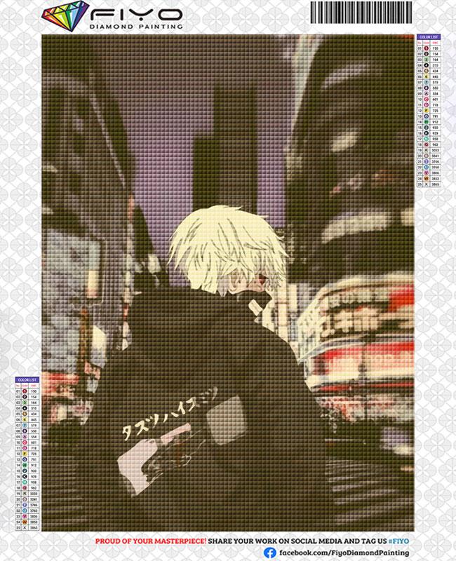 DIY 5D Diamant Malerei Tokyo Ghoul Anime Volle Mosaik Diamant Stickerei Bild Strass Kreuz Stich Kits Wohnkultur cuadros