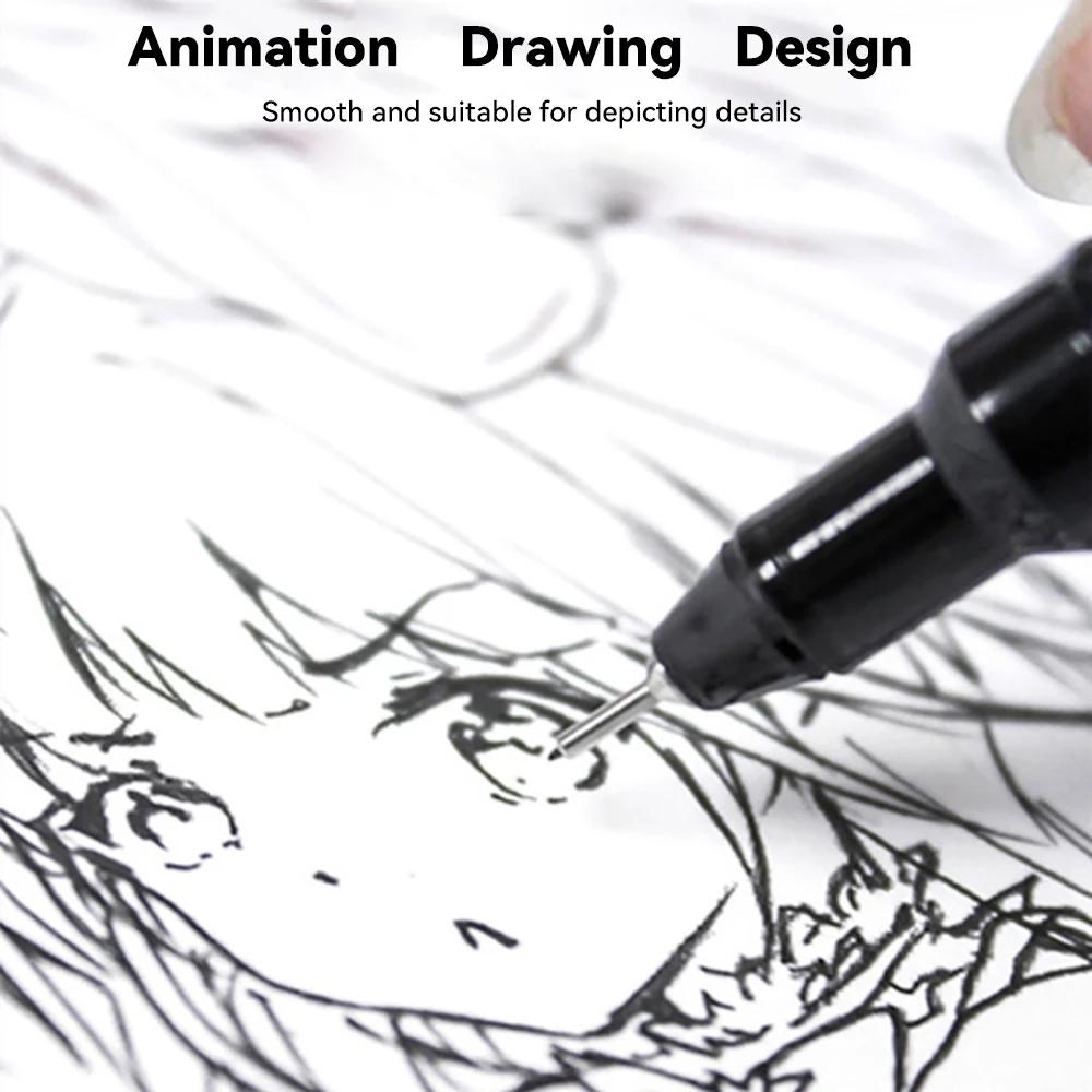 Micron Liner Fineliner Pen 0.05 0.03 0.1 0.5 Brush Tip Black Brown Fineliner Sketching Manga Drawing Pen Color Sketch Stationery