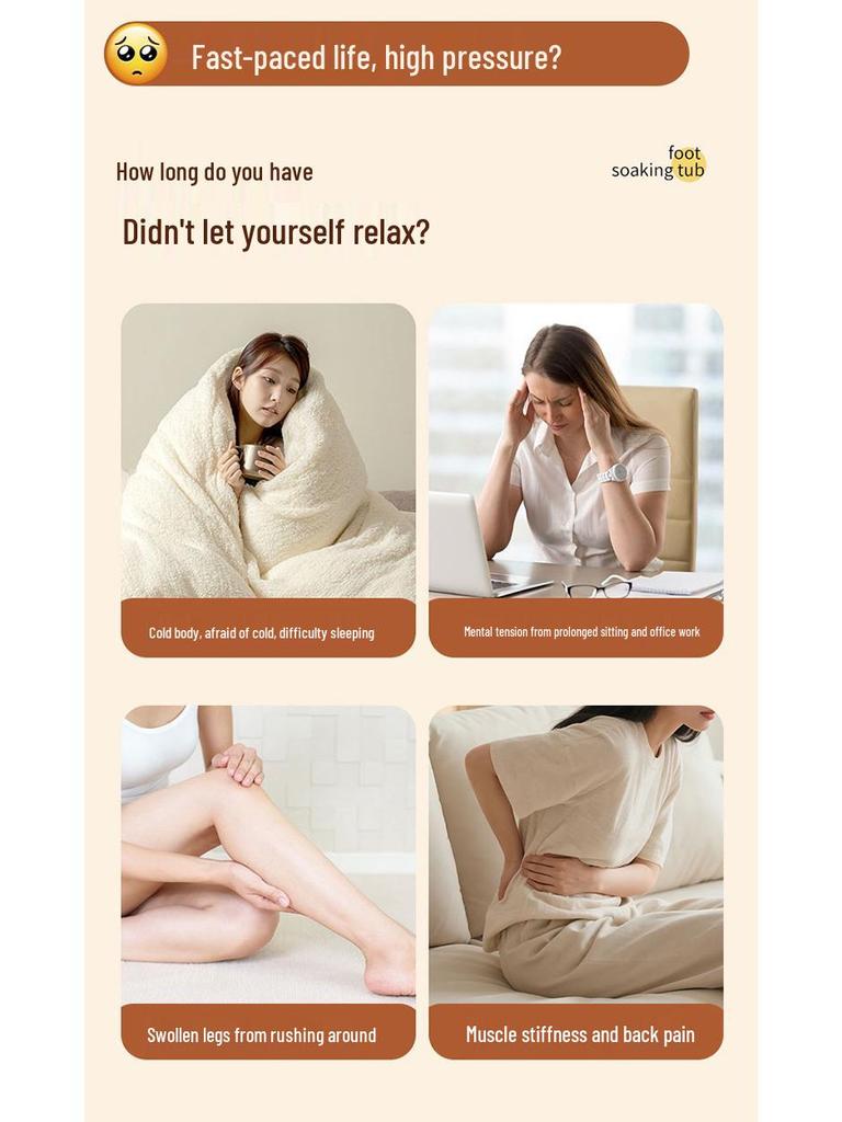 Portable Thickened Foot Bath Bucket with Handle - Calf-Length Foot Washing Tub