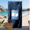 Asciugamano da Spiaggia Stampa Calcio Argentina Asciugatura Rapida Super Assorbente Morbido Asciugamano da Bagno per Nuoto Spiaggia Viaggio Souvenir Regalo per Fan