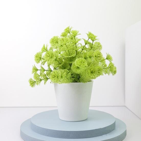 Artificial Green Plant Non-withered Create Vitality Long Service Life Durable Wedding Centerpiece Simulation Potted Plant Bonsai