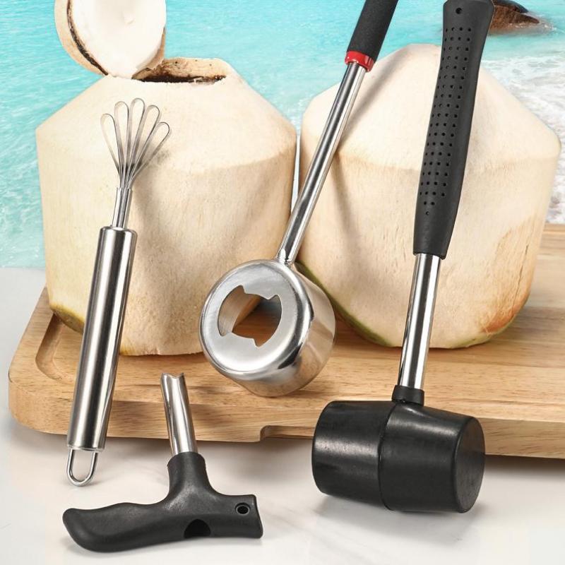 Coconut Opener Tools Creative Dual-Purpose Hand Hole Puncher Hammer Coconut Breaker Kitchen Gadgets For Fresh Coconut Water