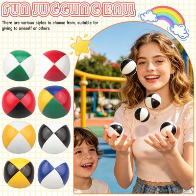 Juggling Ball Durable Synthetic Leather Panel Construction Soft Filled Design for Beginner and Advanced Use