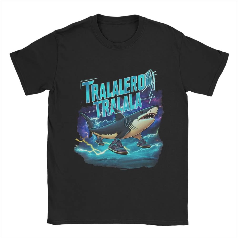 

Men Women Tralalero Tralala T Shirt Funny Shark Meme Pure Cotton Clothes Novelty Short Sleeve Crewneck Tee Shirt Graphic T-Sh... S разноцветный