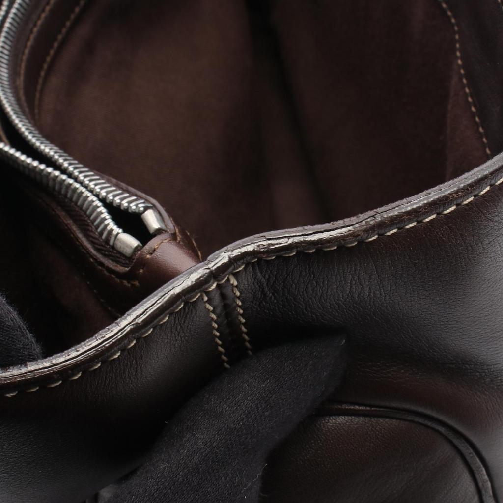 Used CELINE Boogie Bag Handbag Leather Brown Used Women