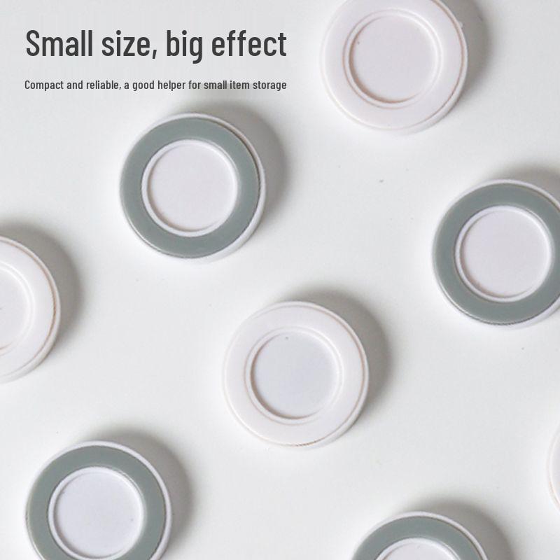 Magnetic Circular Remote Holder with Mother-Child Buckle, No-Trace Adhesive, Wall-Mountable