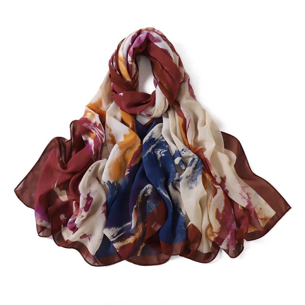 1 Piece New Lady Printed Tudung Chiffon Muslim Women Good Quality Islamic Headscarf Wraps Summer Shawls Hijab Scarf