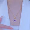 Same Purple Water Drop Necklace Women'S Versatile Collarbone Chain Jewelry